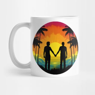 Gay Pride 2023 - Gay men holding hands - cute LGBT Mug